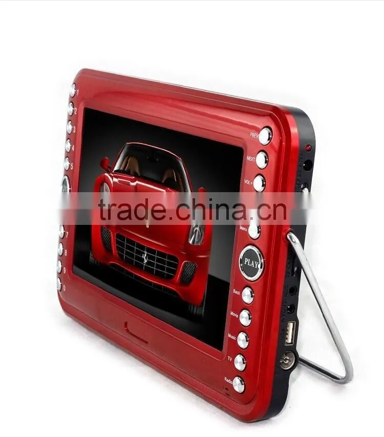 Portable Full 1080P HD DVD Player 9Inch DVD/CD Player With Game/FM/TV Turner Multi Media EVD Player For Sale