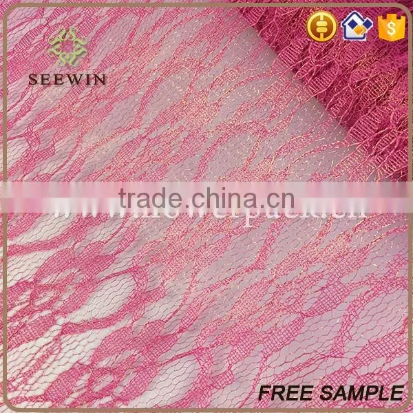 2015 New Mesh design, Colorful Flower Wrapping Lace Mesh for Wedding