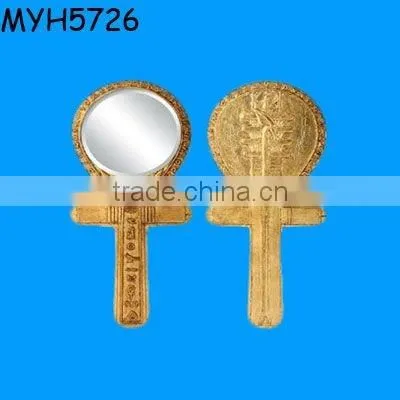 Gothic resin skull hand mirror crafts