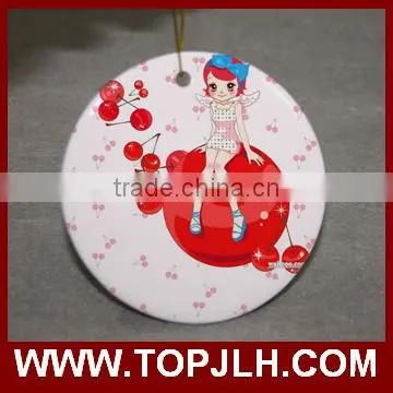 custom print ceramic sublimation blanks pendant heat press pendant
