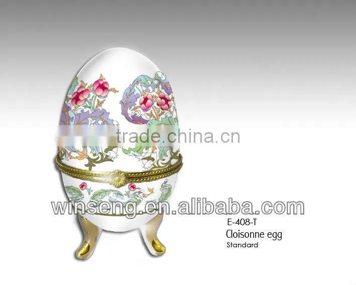 Wholesale Porcelain Egg-shaped Trinket box ornaments