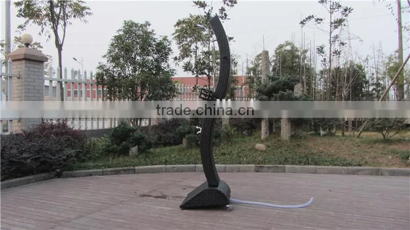 wicker rattan garden shower