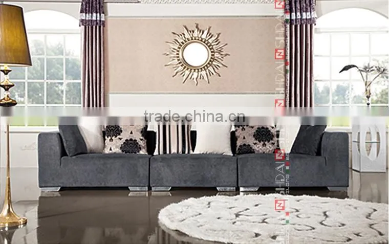 2015 new style sofa designs with big cushions