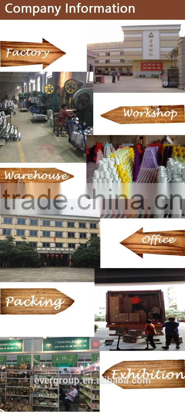Yellow rattan cups and flower pots