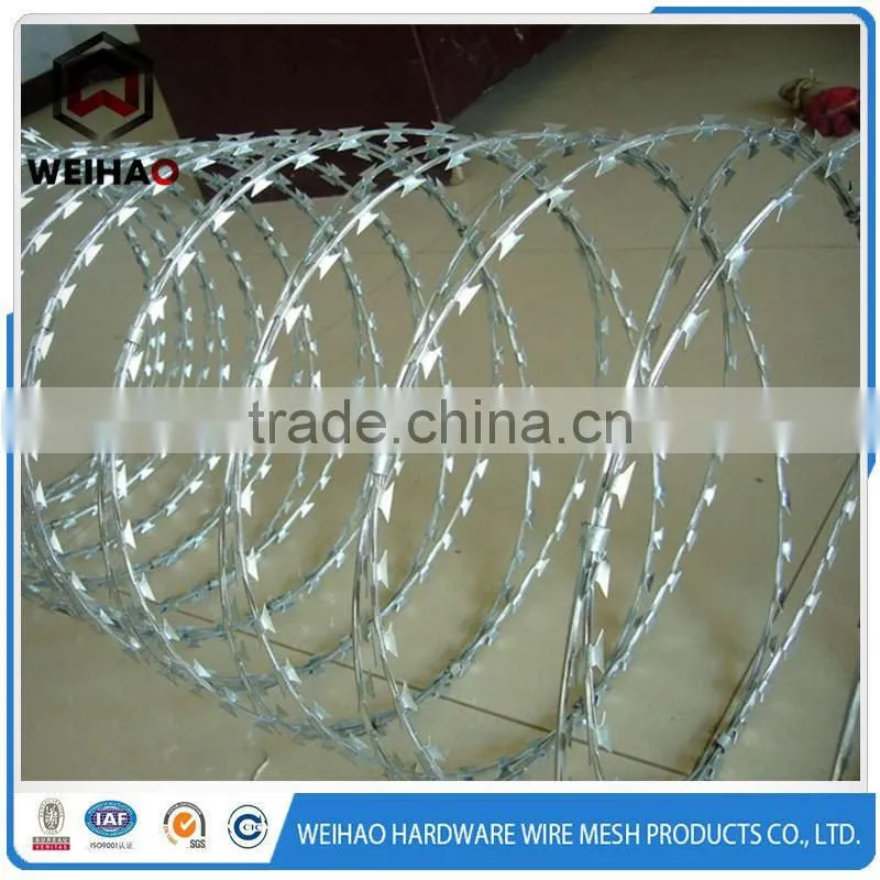 Anping hot dipped galvanized concertina barbed wire price per roll