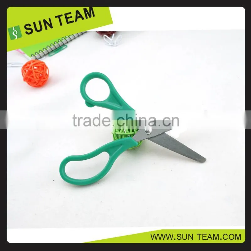 Round tip blade school sationery colorful student scissors