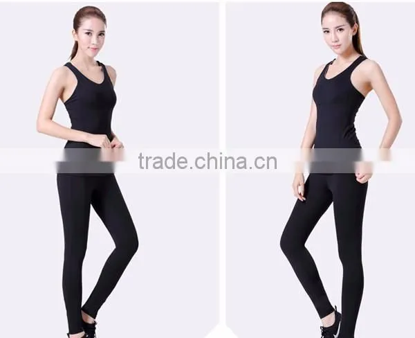 solid color nylon elastane yoga wear yoga suits yoga sets