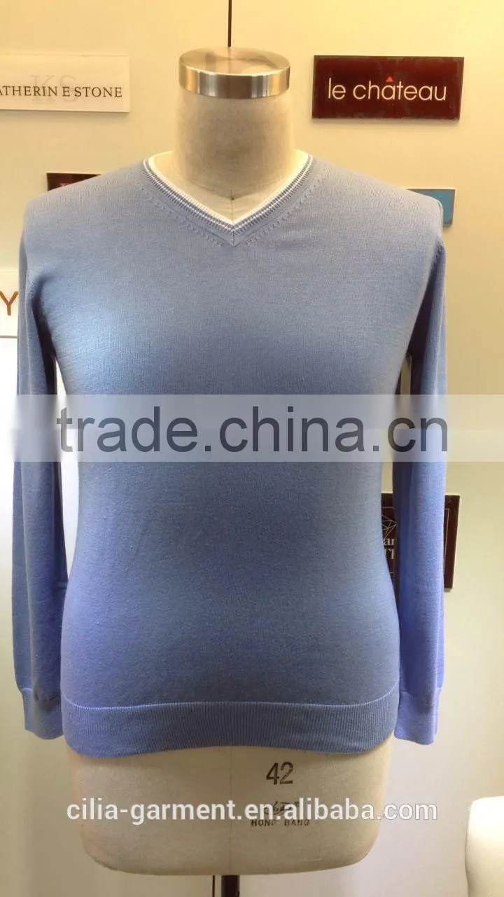 2015 New fashion knitting men sweater theme 3 with long sleeve