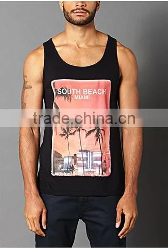 Custom Print Wholesale Cotton Custom Mens Tank Top