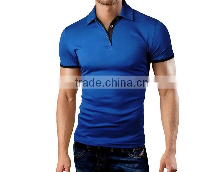 Men fashion design Slim Fit contrast bulk polo shirts