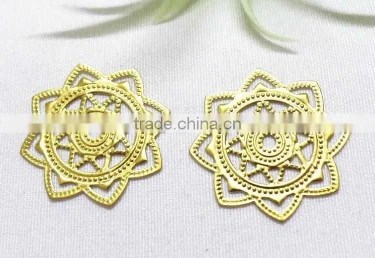 DIY hollow heart charm jewelry accessories brass heart charm shoe bag hair accessories