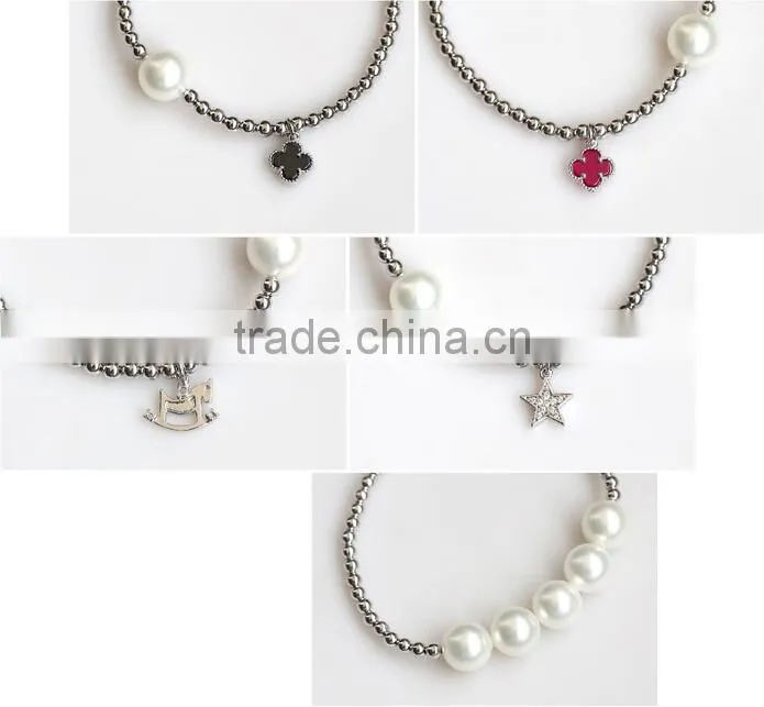 smile face charms suede leather bracelet custom logo charm leather bracelet