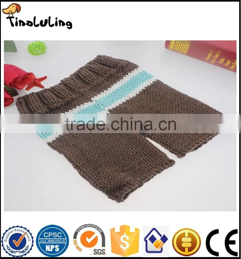 Colorful Knitted woolen Crochet Baby Hat with ball top selling for new born baby photography props