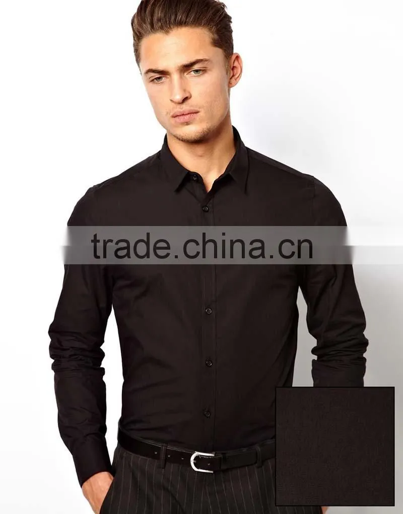 black double cuff business shirt bulk sale