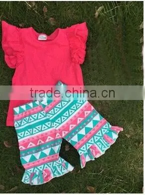 Wholesale Thanksgiving Day Turkey 2016 child clothes girls turkey top and polka dots dress children outfits