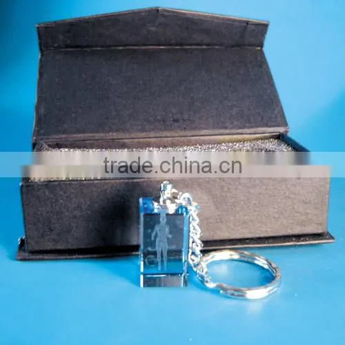 Luxury 3D Personalized Engraving Crystal Keychain