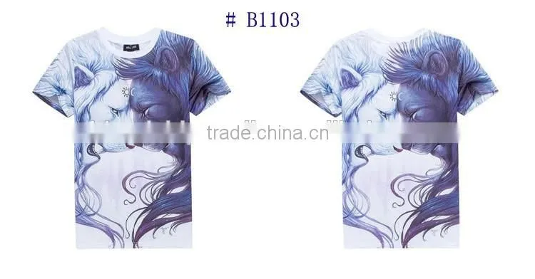 Short Sleeve T shirt with 3D Full Printing for Wholesale