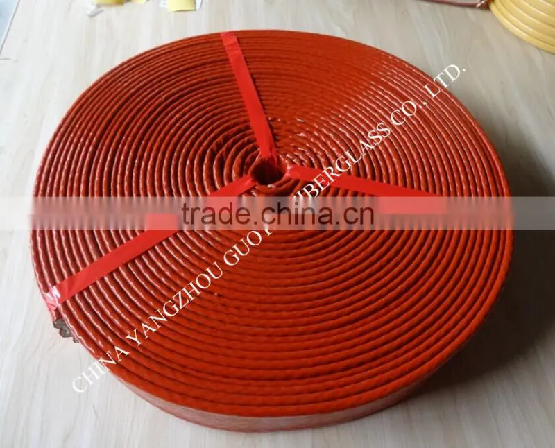 self-extinguishing silicone coated fire protection fiberglass sleeving