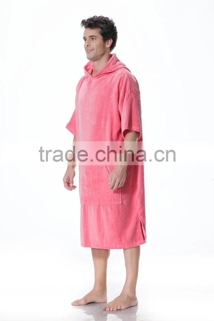 Cheap cotton velour unisex privacy poncho towel