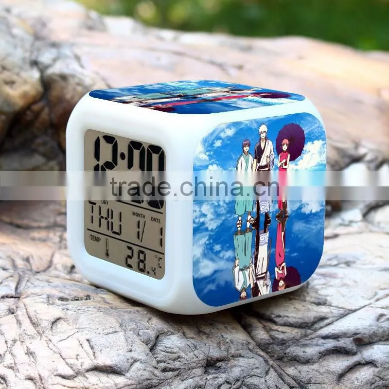 (Hot Anime) Led clock Gin Tama Alarm clock,LED digital clock, low price led digital clock display