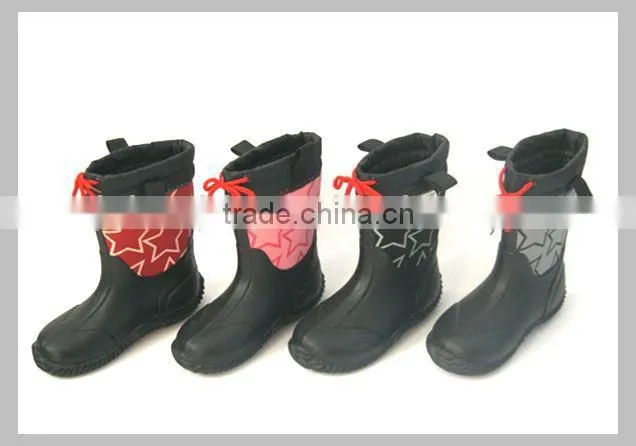 Kids rubber boots transfer printing