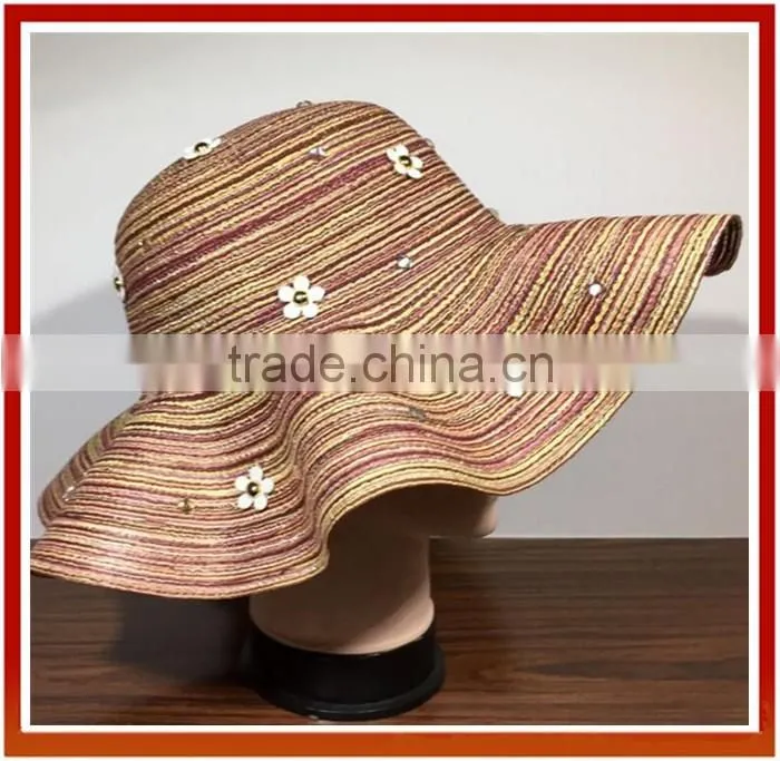 Natural Stylish Wide Brim Beach Women Straw Hat /Natural Crochet Straw Hats For Girls/Fashion Beach Cap Sun Hat Summer Straw Hat