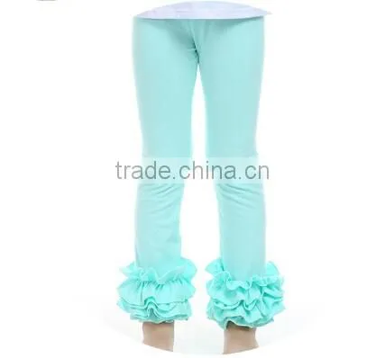 Whoelsale Stripe Cotton Autumn Girl Outfits Ruffle Leggings