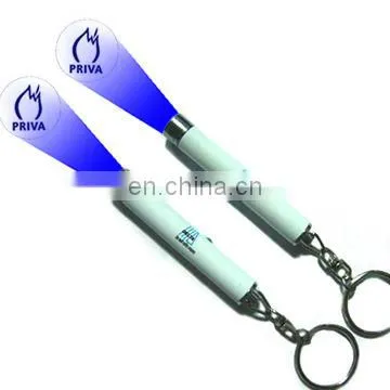 flashlight solar mini projector logo keychain light led torch keychain