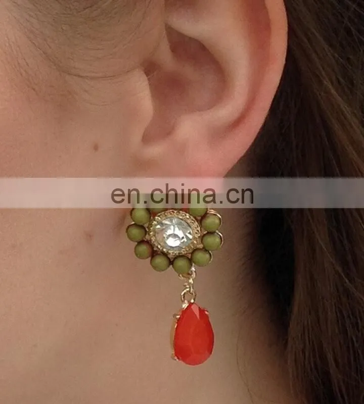 Little dot flower earring spring rain drop earrings