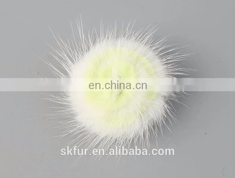 Fluffy and cute factory price mink or fox fur flowers