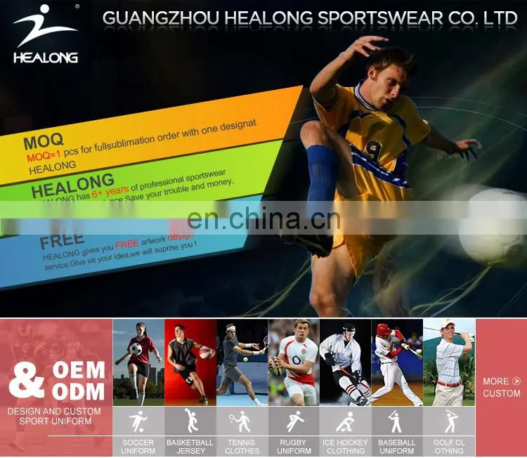 2015 thailand original sublimation soccer uniform, quick dry sublimated soccer jersey for man