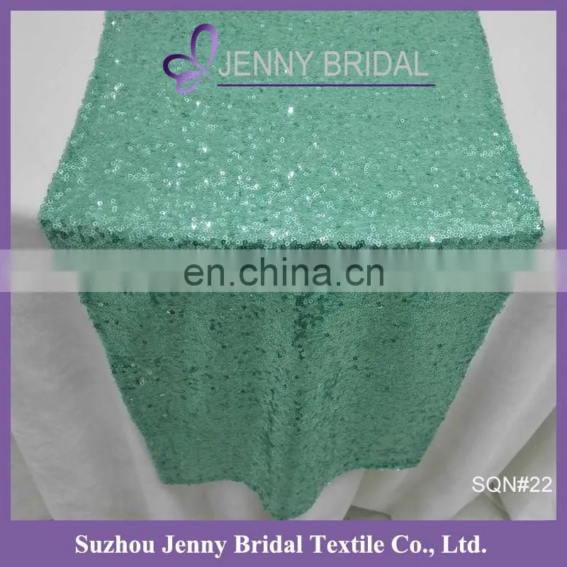 SQN#19 Jenny Bridal Champagne Sequin Wedding Table Runners