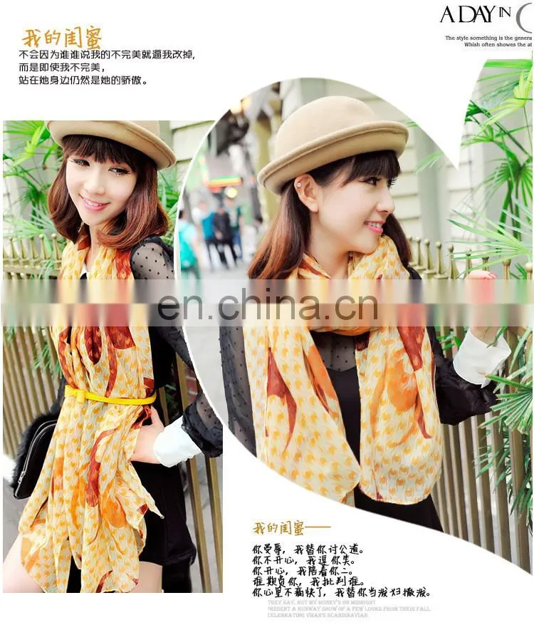 2015 Newest style fashion design long South Korea scarfs (PP078BL)