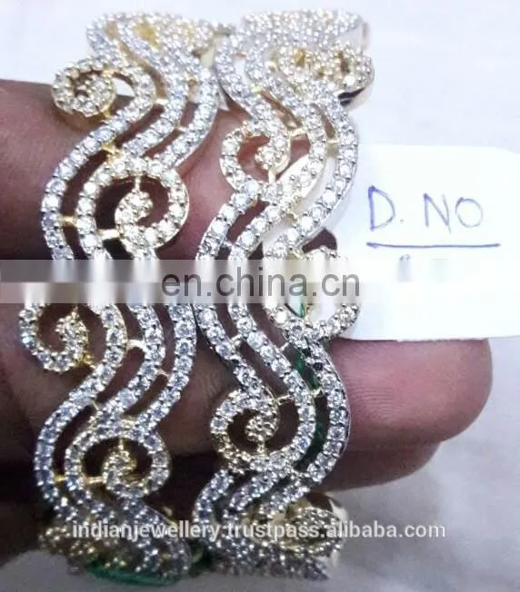 cubic zircon jewelry stone bangle manufacturer, cubic zircon jewellery bangles exporter