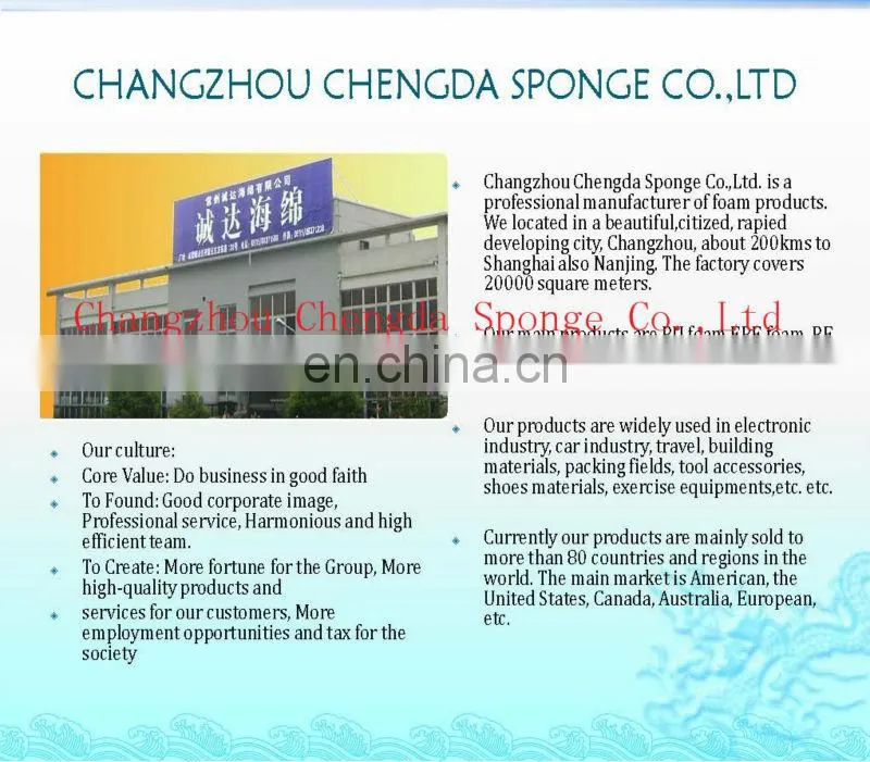 China factory directly sell foam picture frame, pink epe shock abserber foam sheet