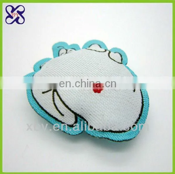 Beautiful design cotton filled woven label