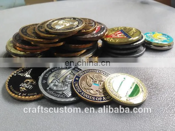 Custom Knight and Air force antique silver old challenge coin in metal crafts
