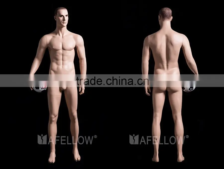 Playing Football Mannequin Fiberglass Male Realistic Engraving Head Sports Men Display Manikin FTM2