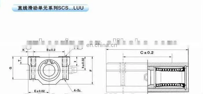 SCS16LUU linear actuator for sex machine linear guide rail sliding bearing