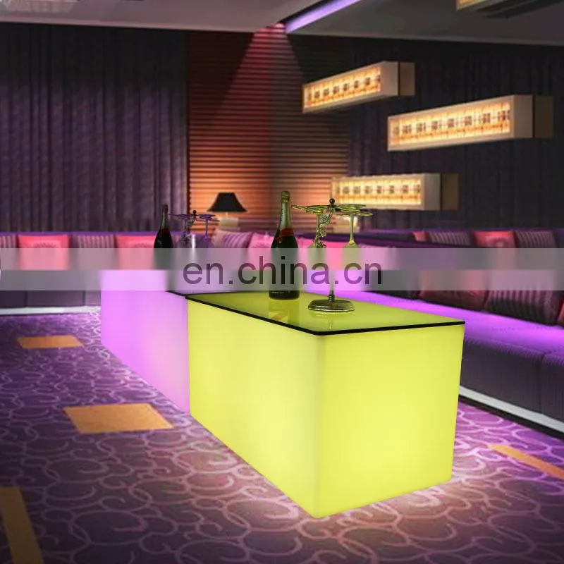 RGB rechargeable led bar furniture lllluminated waterproof bar chair stool