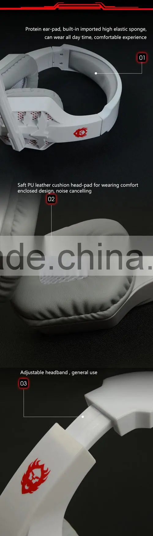 stylish pc gaming headset with mic
