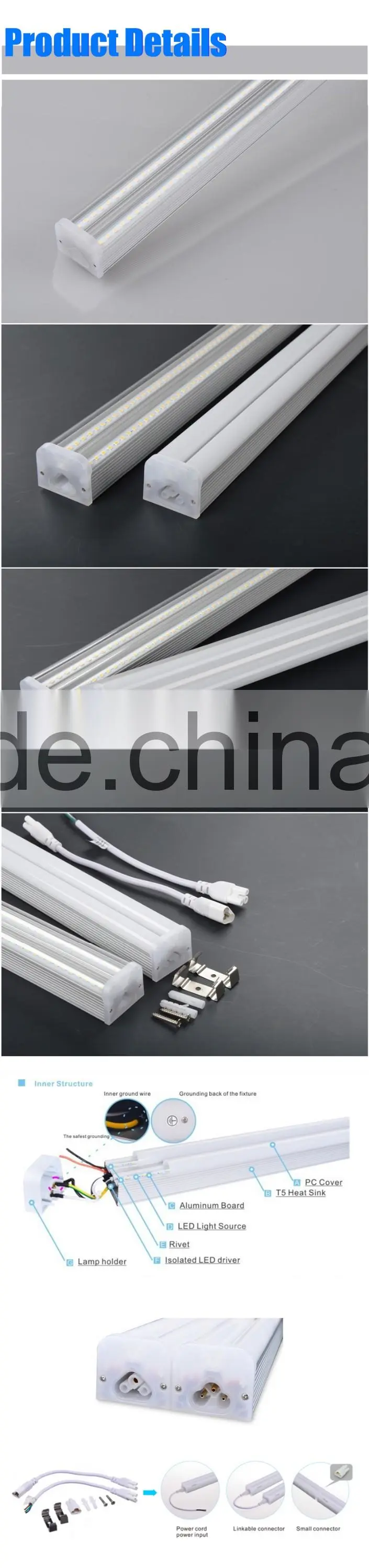 Latest price good quality 25w led t5 tube t5 led light t5 led with ce rohs approved