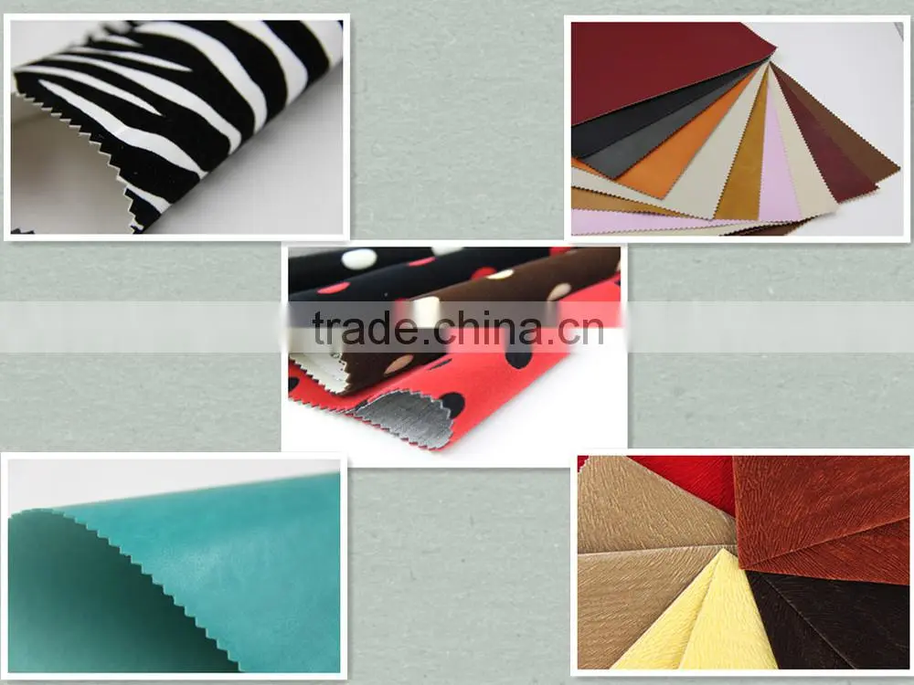 flocked zebra stripe on pu leather for upholstery