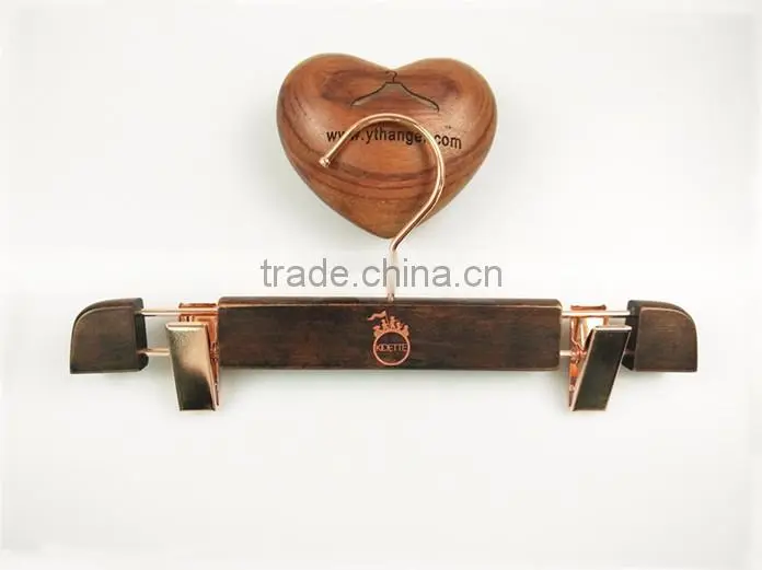 High quality infant children wooden clothes hanger cute baby wooden hanger with trousers hanger