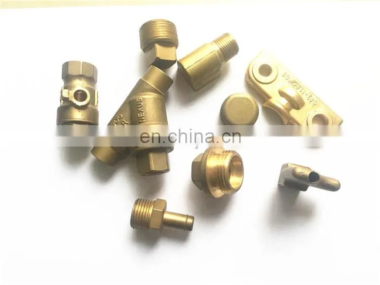 Custom high precision die forging and CNC machining thread copper components brass parts