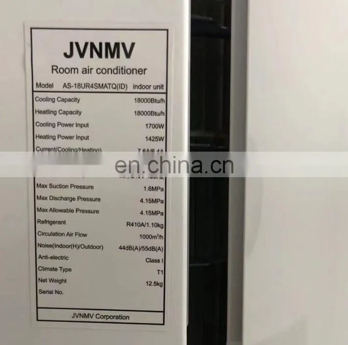 2HP/18000BTU/1.5TON with inverter cooling and heating High Quality Smart Wall Split Type Air Conditioner