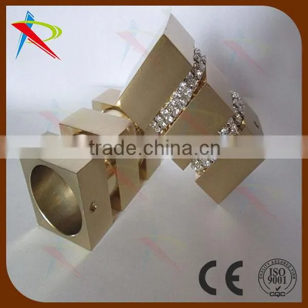 Chrome&black fancy cylinder design curtain finials