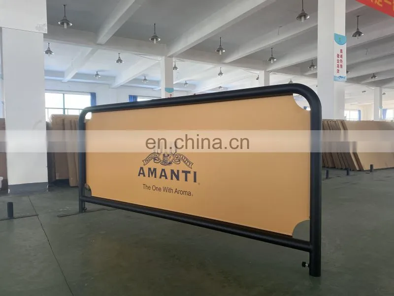 Portable Road Barriers Safety Crowd Control Traffic Outdoor Cafe Barricade Metal Pedestrian Barricades