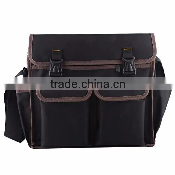 Heavy Duty Polyester Electrical Tool Kit Bag Black Electrical Tool Kit Bag Sling Electrical Tool Kit Bag With Buckle Closure