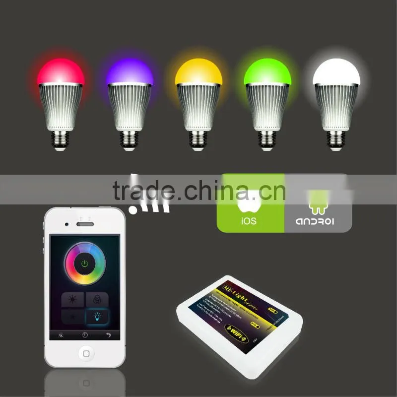 2013 new design CE,Rohs,UL approved multi-color e27 led light bulb with remote 6w